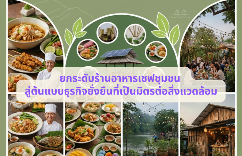 ยกระดับร้านอาหารเชฟชุมชน สู่ต้นแบบธุรกิจยั่งยืนที่เป็นมิตรต่อสิ่งแวดล้อม